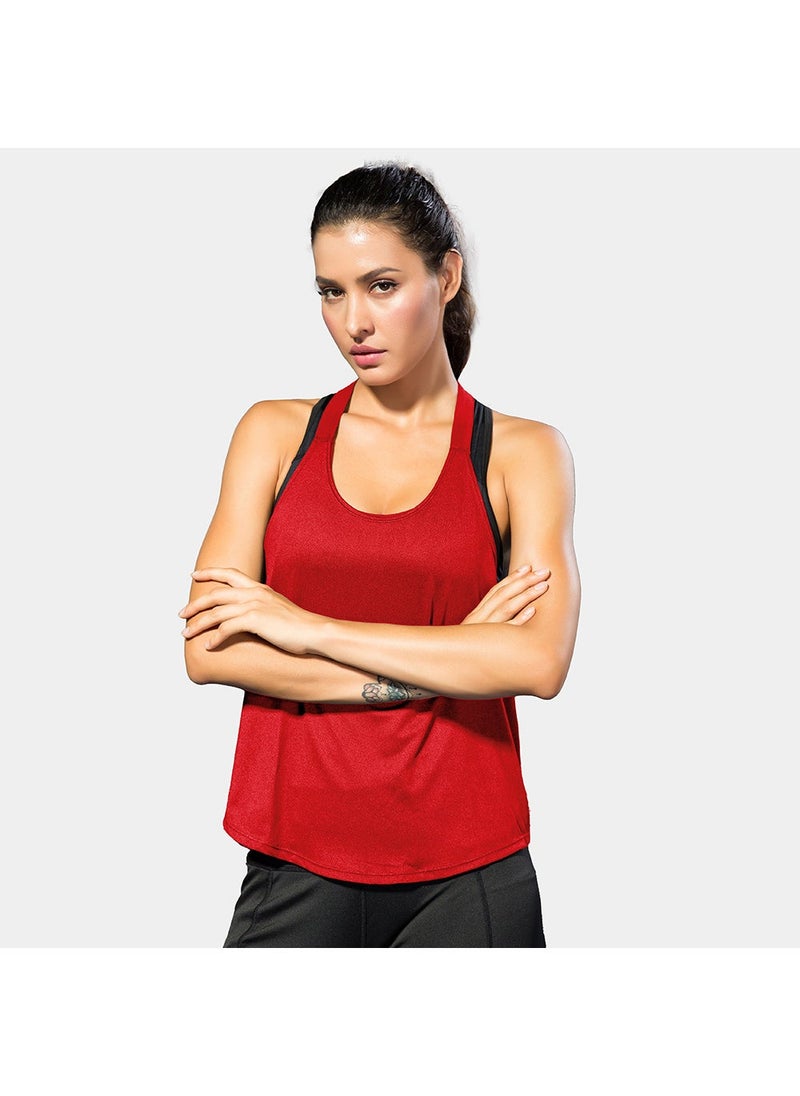 Generic Womens Sports Tank Top Quick-Dry Yoga Running Vest Red 