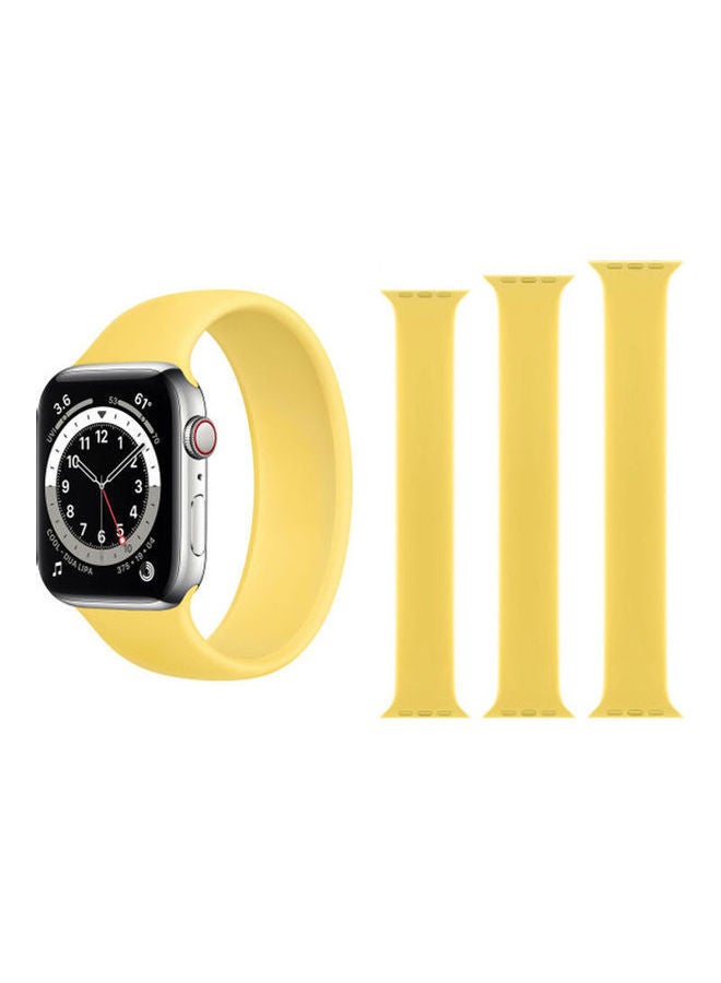 NIBEMINENT Replacement Strap Watchband For Apple Watch Series 7 41mm / 6 SE 5 4 40mm 3 2 1 38mm Ginger Yellow - Image 1