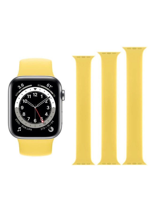 NIBEMINENT Replacement Strap Watchband For Apple Watch Series 7 41mm / 6 SE 5 4 40mm 3 2 1 38mm Ginger Yellow - Image 2
