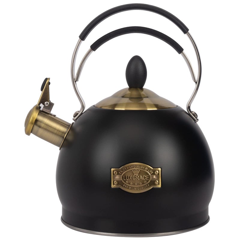 Whistling Tea Kettle Stainless Steel Teapot Teakettle for Stovetop Induction Stove Top Fast Boiling Heat Water Tea Pot 26 Quart