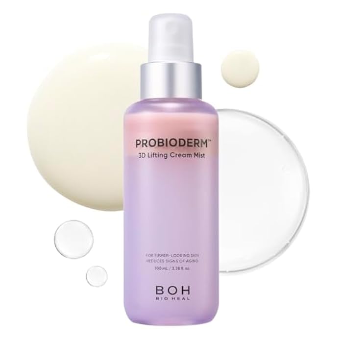 BIOHEAL BOH كريم رذاذ BIOHEAL BOH Probioderm™ 3D لرفع الوجه 3.38 أونصة سائلة (100 مل) | مرطبات الوجه، رذاذ سيروم مرطب متألق، رذاذ مرطب معزز للمرونة للوجه، الرقبة والصدر - Image 1