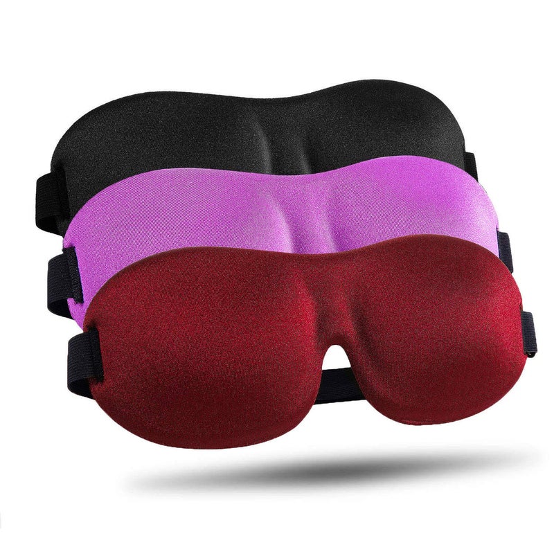 LKY DIGITAL Sleep Mask for Side Sleeper 3 Pack, Blackout 3D Eye Mask for Sleeping, Night Blindfold for Men Women - Image 1