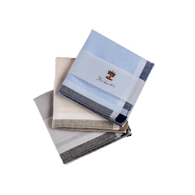 Retro Handkerchief Men'S Cotton Sweat-Absorbent Handkerchief Men'S Sweat-Wiping Simple Handkerchief Fashion Boutique Gift Box Packaging - Image 5