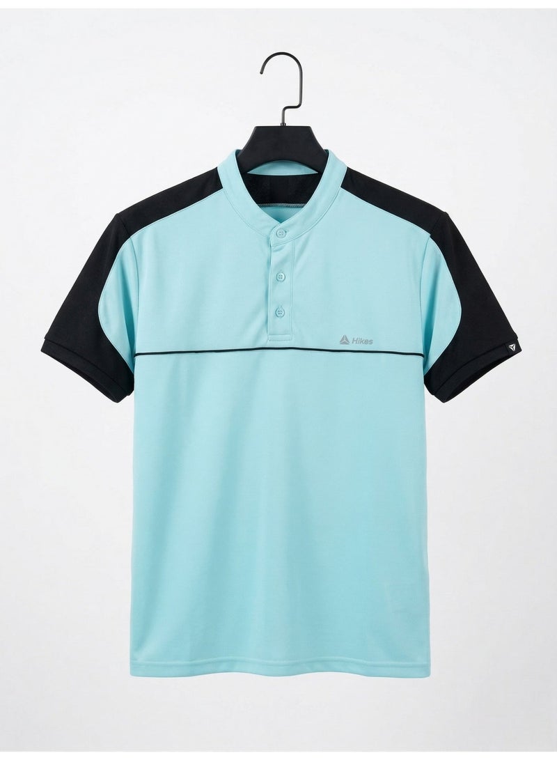 Hikes Men’s Premium Polo T-Shirt Chinese Collar Slim Fit Stretch Fabric – Breathable Casual Wear - Image 2