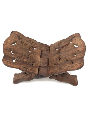 Azuregreen Quran Holder Book Stand Rihal Rehal Wooden Carved Eid - Image 2