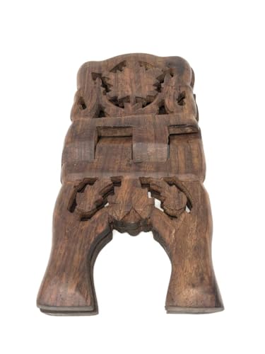 Azuregreen Quran Holder Book Stand Rihal Rehal Wooden Carved Eid - Image 3