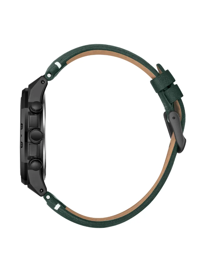 Lee Cooper Dark Green Men's Leather Multi Function Watch LC07992.077 - 43 mm for Men | Best Price UAE