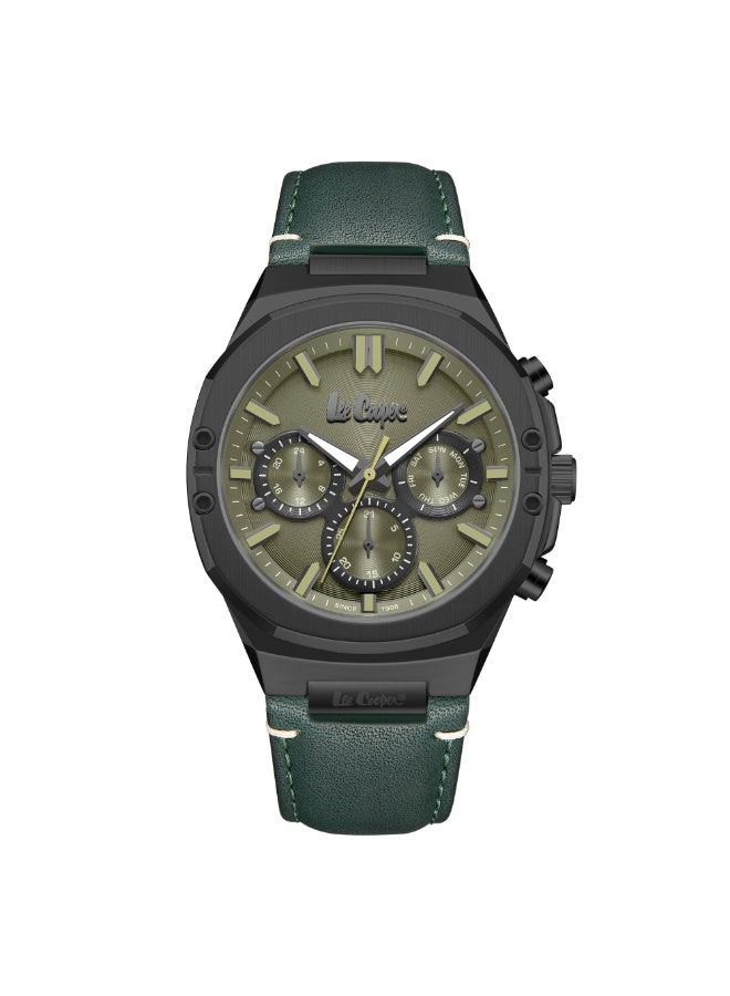 لي كوبر ساعة رجالية جلدية متعددة الوظائف ٤٣ مم - Image 1
