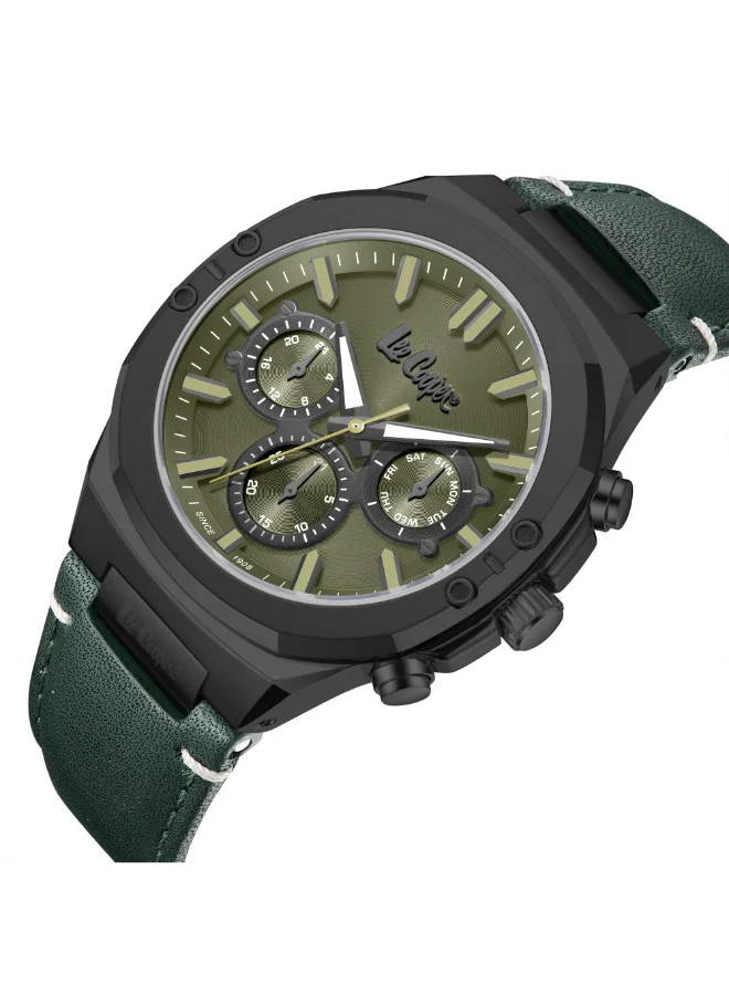 Lee Cooper Men's Leather Multi Function Watch LC07992.077 - 43 mm