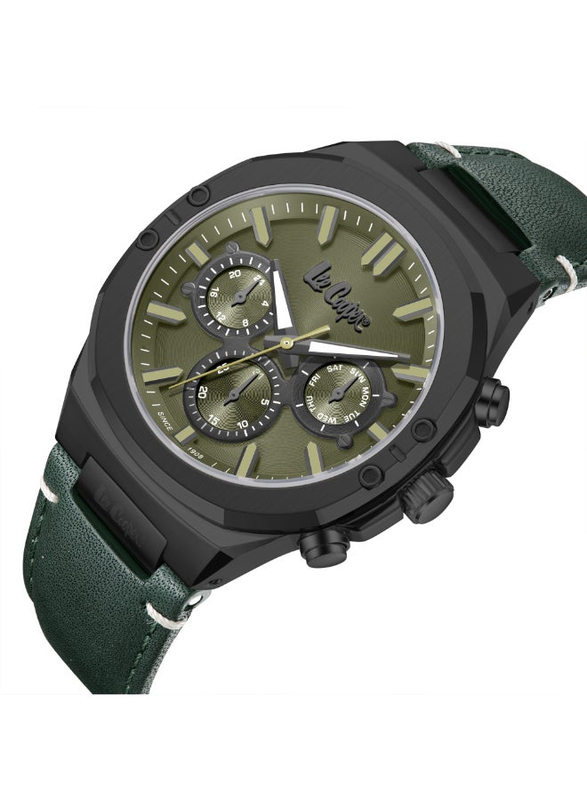 لي كوبر ساعة رجالية جلدية متعددة الوظائف ٤٣ مم - Image 2