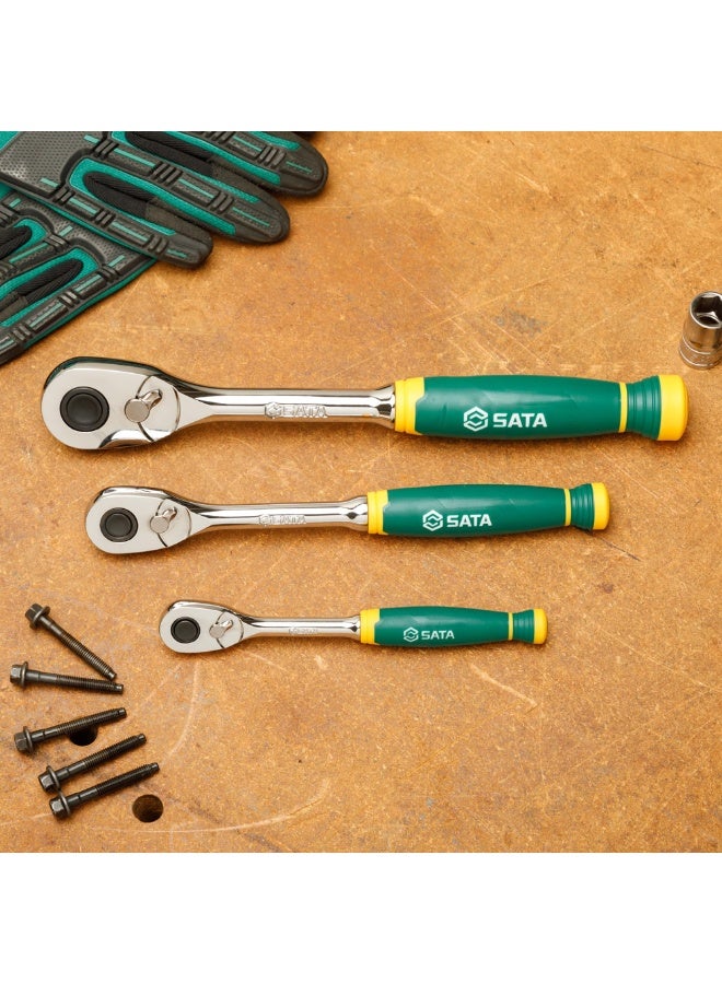 SATA ST14901G 3-Piece Drive Quick-Release Teardrop Ratchet Set - Image 5