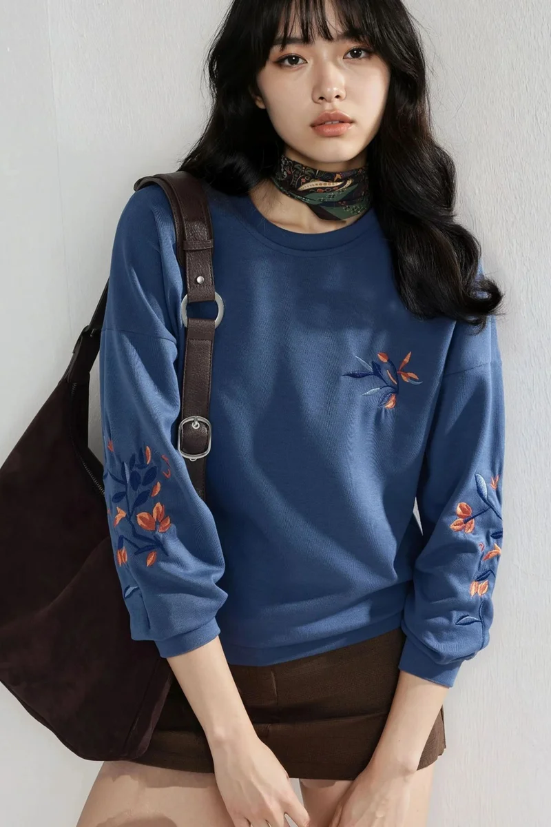 Lady Bersan BERSAN Women's Crew Neck Sweatshirt