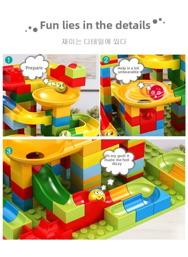 Children's Building Blocks Toy Assembled Educational Boys 3 To 6 Years Old Multifunctional Size Particles Slide Enlightenment Intelligence Development-Color:Variety Slide 240 Particles Free 3 Base Plates  - Image 5