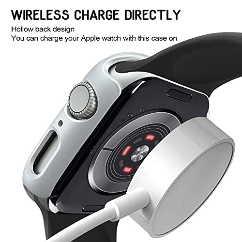 Mugust 4 Pack Compatible for Apple Watch Case 38mm [NO Screen Protector] Series 3 2 1, Hard PC Bumper Case Protective Cover Frame Compatible for iWatch 38mm, Black/Rose Gold/Silver/Clear - Image 5