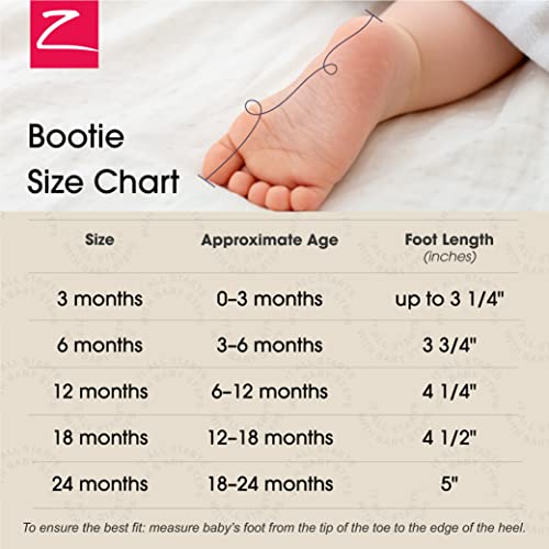 Zutano Cozie Fleece Baby Booties, Unisex Baby Shoes for Infants and Toddlers, Grey, 6M - Image 4
