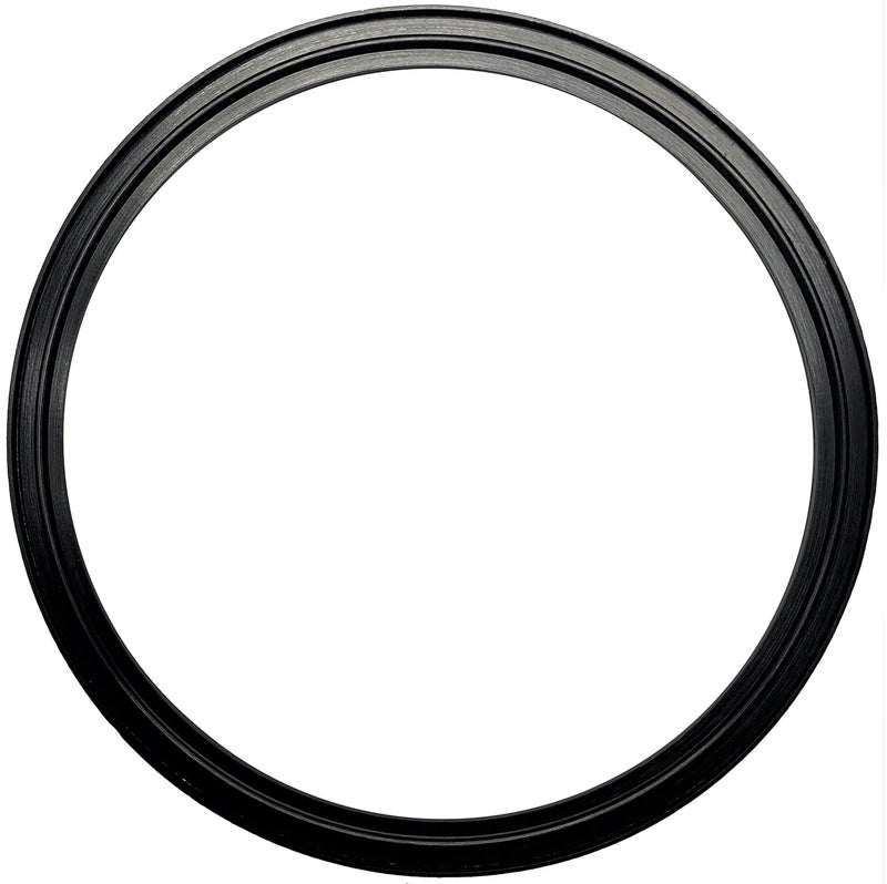 DR.COMPONENT 6" Sanitary Standard Flange Tri-Clamp Gaskets, (Pack of 2),Black Buna-N (NBR) - Image 1
