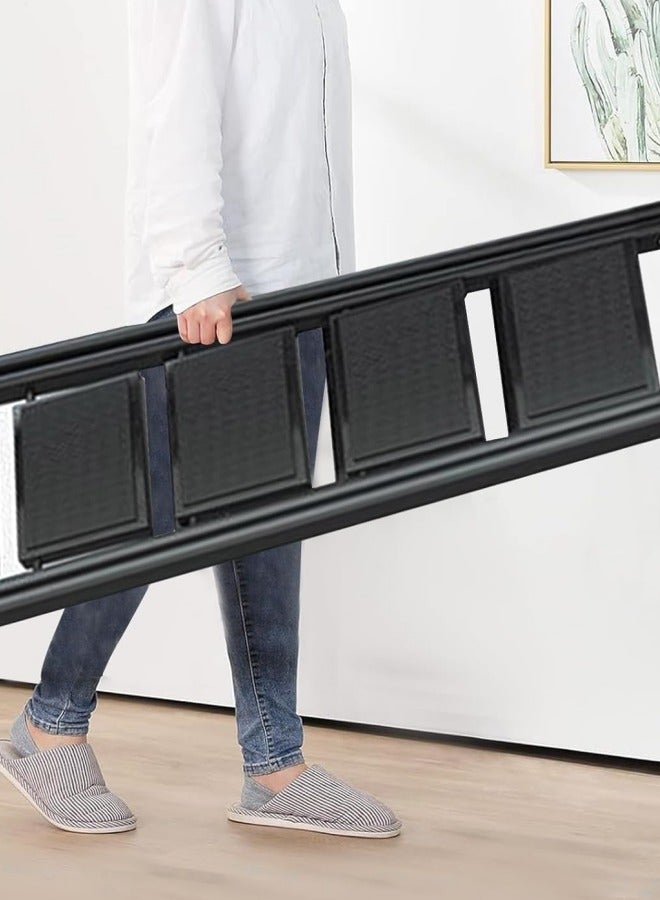 ALongDeng 5 Step Ladder Portable Folding Step Stool with Widen Non Slip Pedals Sturdy Carbon Steel Multifunctional Stepladder for Home Kitchen Office Garden Library Can Bear 150kg - Image 4