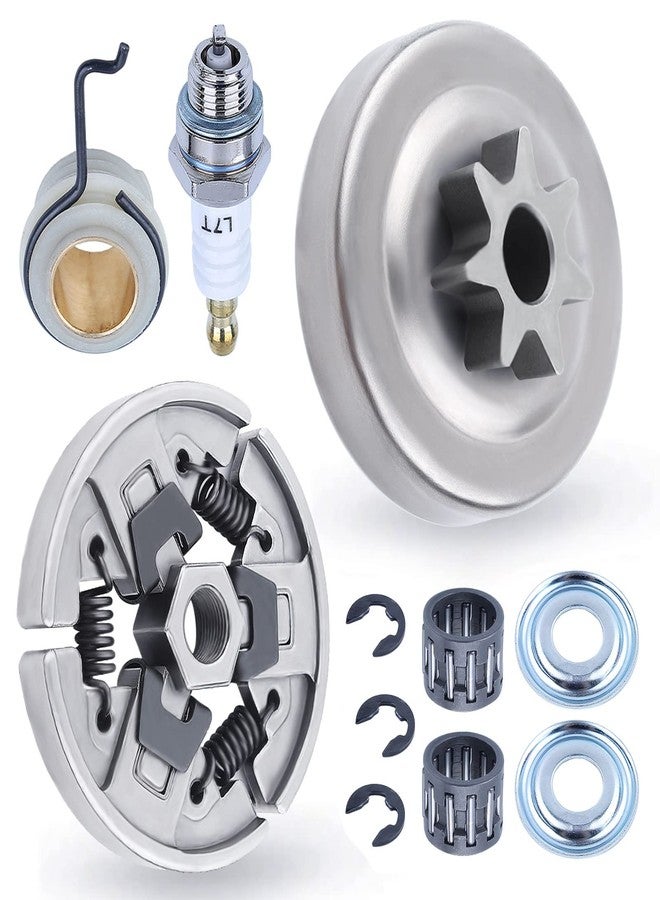 Adefol Sprocket Clutch Drum 3/8" 7T Needle Bearing Kit for Stihl MS290 MS390 029 039 MS310 Chainsaw Replacement Parts with Worm Gear Washer E-Clip Spark Plug for 11296402000 - Image 1