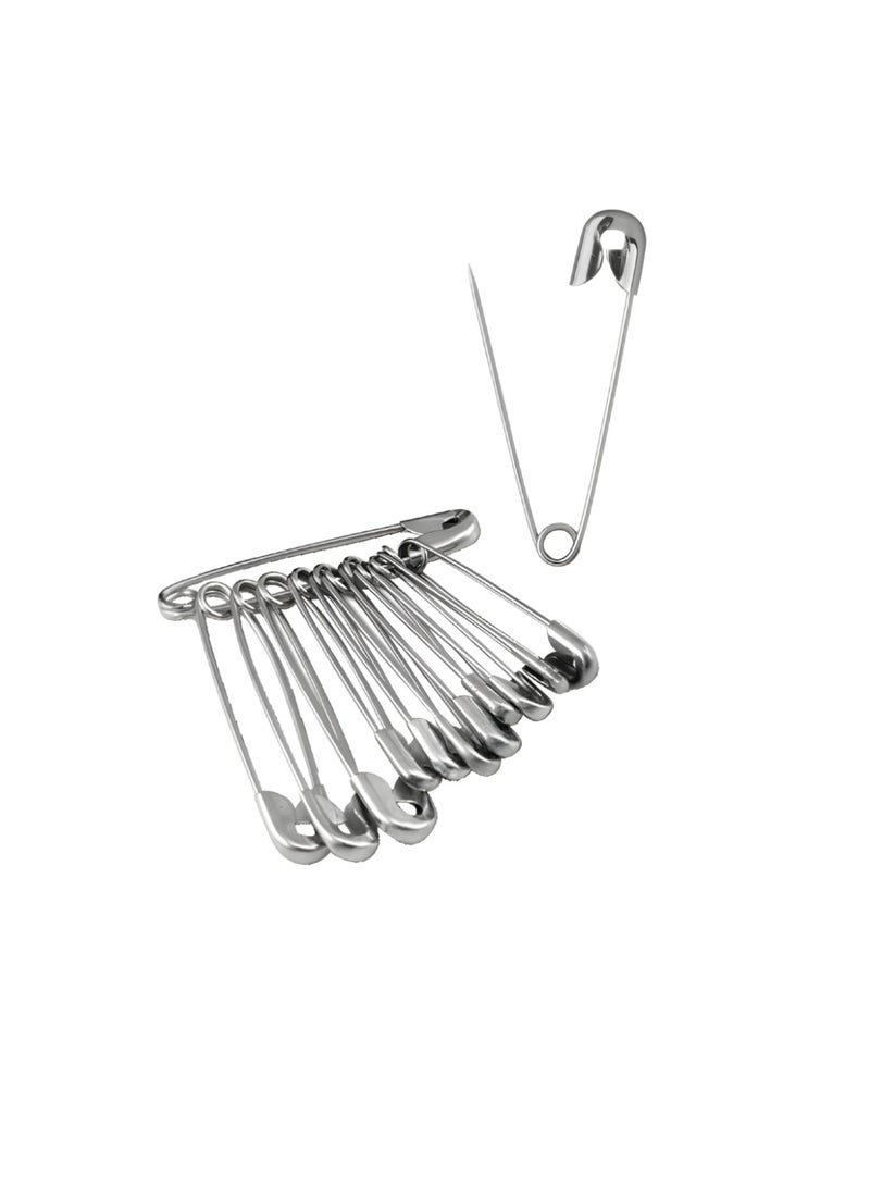 Set of 48 safety pins - multi-sized metal fasteners for clothing and daily usages - Image 3