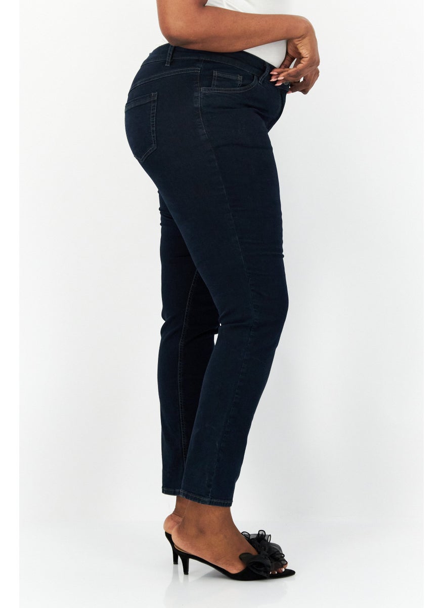 GERRY WEBER Women Regular Fit Solid Chino Pants, Charcoal  - Image 2