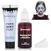 Paminify Halloween Zombie Makeup Kit101oz Zombie Grey Blue Face Body Paint and 30ml Washable Dripping Fake Blood with spongeLight Gray Face Painting SFX Cream Makeup with Stage Blood for Vampires - Image 2