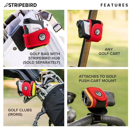 Stripebird - 2.0 Slim Golf Magnetic Rangefinder Strap (Red - Form Fitting & No Buckle Strap) - Golf Range Finder Magnetic Strap - Range Finder Golf Magnetic - Image 3