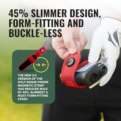 Stripebird - 2.0 Slim Golf Magnetic Rangefinder Strap (Red - Form Fitting & No Buckle Strap) - Golf Range Finder Magnetic Strap - Range Finder Golf Magnetic - Image 4