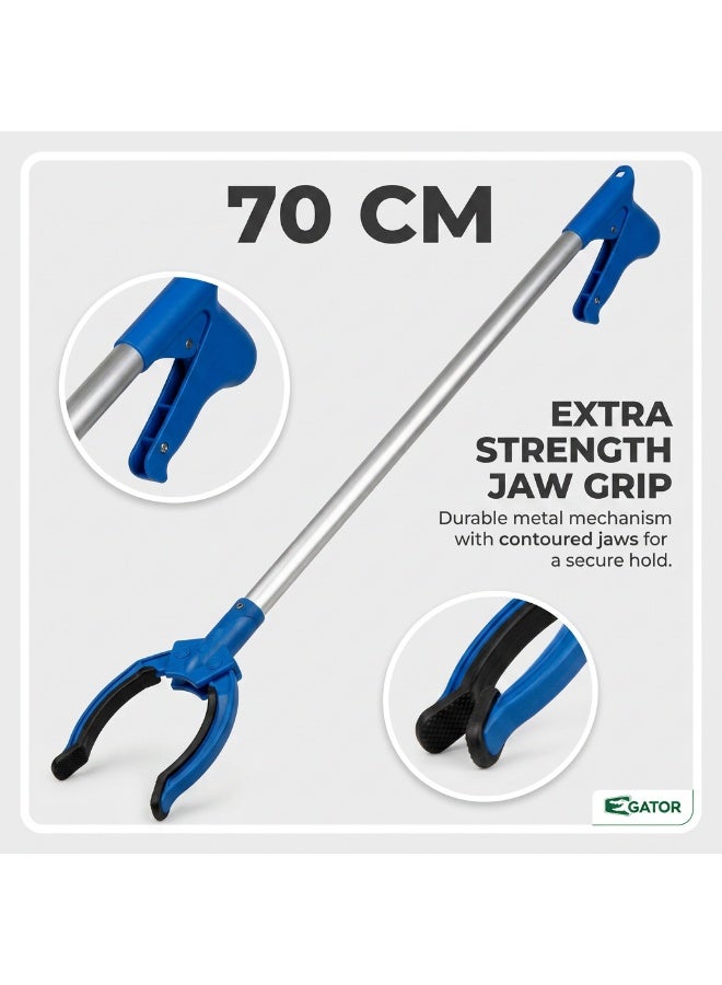 Gator Aluminum Litter Picker Grabber | Lightweight Reach Tool with Trigger Grip for Trash Collection & Ground Pickup | 70 cm - Image 2
