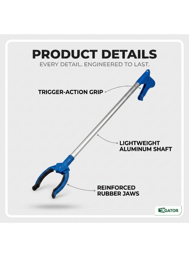 Gator Aluminum Litter Picker Grabber | Lightweight Reach Tool with Trigger Grip for Trash Collection & Ground Pickup | 70 cm - Image 3