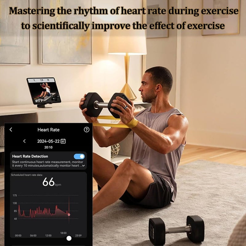 حلقة تتبع الصحة ، حلقة تتبع النشاط واللياقة البدنية ، حلقات صحية ذكية مع السعرات الحرارية / معدل ضربات القلب / الأكسجين في الدم / مراقبة النوم مع حلقة درجة الحرارة من الفولاذ المقاوم للصدأ ((9) - Image 2