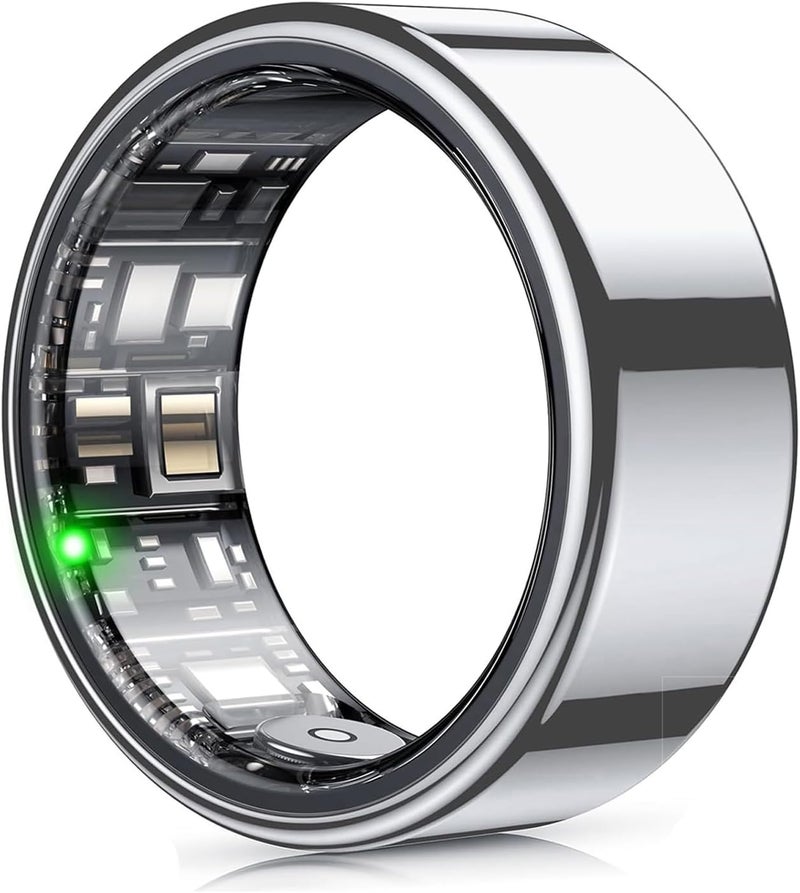 حلقة تتبع الصحة ، حلقة تتبع النشاط واللياقة البدنية ، حلقات صحية ذكية مع السعرات الحرارية / معدل ضربات القلب / الأكسجين في الدم / مراقبة النوم مع حلقة درجة الحرارة من الفولاذ المقاوم للصدأ ((9) - Image 1