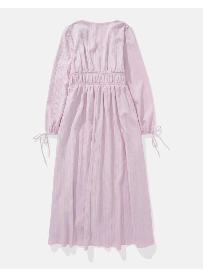 امريكان ايجل فستان ميدي بأكمام طويلة وربطة أمامية - Image 3