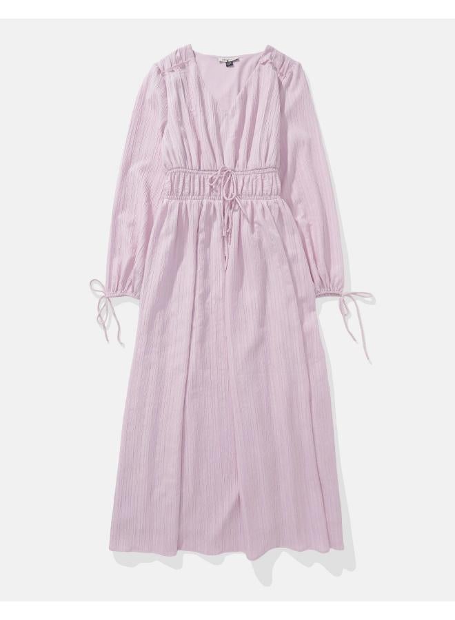 امريكان ايجل فستان ميدي بأكمام طويلة وربطة أمامية - Image 4