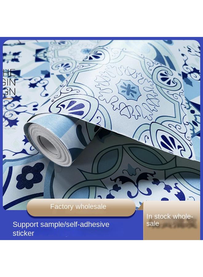 Bluejw Terrazzo Waterproof Personalized Stickers Tile Wall Stickers Ethnic Wallpaper Living Room Balcony Bathroom Kitchen Self-adhesive Wallpaper - Image 2