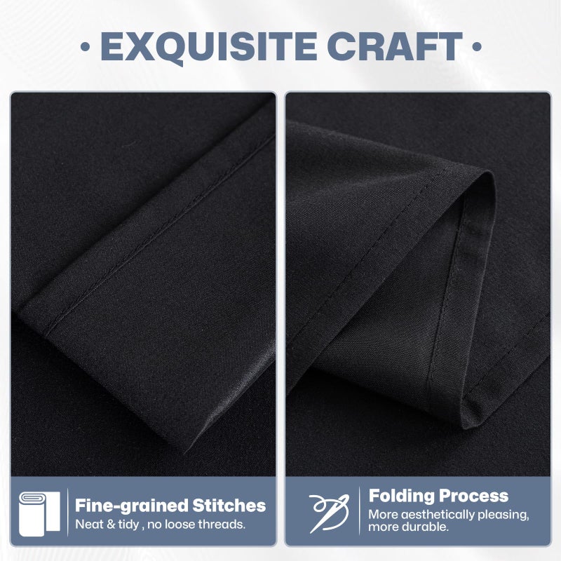 Lavisun Flat Sheets only 6 Pack Bulk Top Sheets for Massage Table  Home  AirBnb & Dorm Bed Sheet & Curtain Soft & Breathable Bed Sheets (Twin XL Black) - Image 4