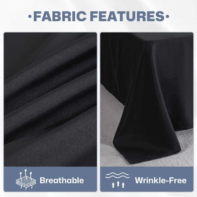 Lavisun Flat Sheets only 6 Pack Bulk Top Sheets for Massage Table  Home  AirBnb & Dorm Bed Sheet & Curtain Soft & Breathable Bed Sheets (Twin XL Black) - Image 3
