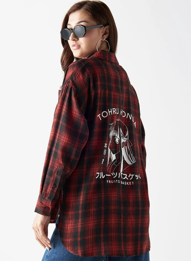 SP Characters Checked Button Down Shirt