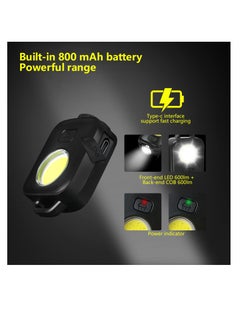 SYOSI Mini Led Keychain Flashlight Bright 600LM Magnetic 7 Lighting Modes Built-in Rechargeable Battery with Type-C USB Cable IPX6 Waterproof and Drop Resistant Flashlight for Outdoor Camping  - Image 3