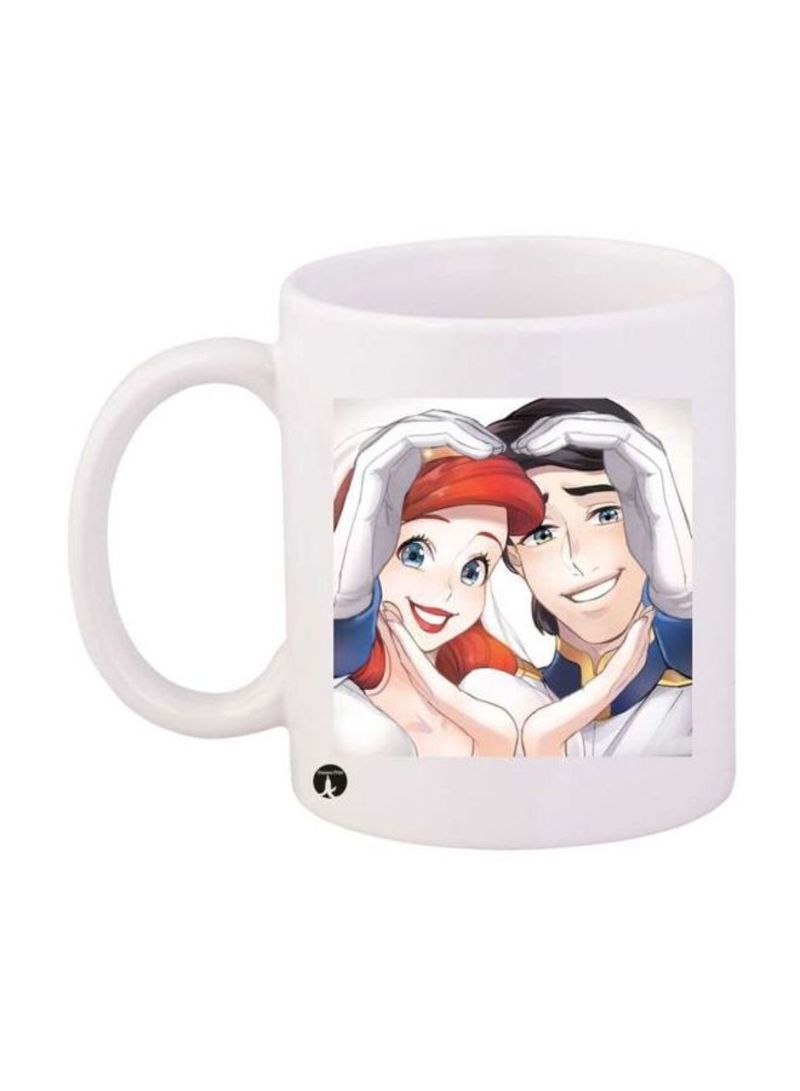 RKN The Little Mermaid Printed Mug White/Blue/Red Standard Size