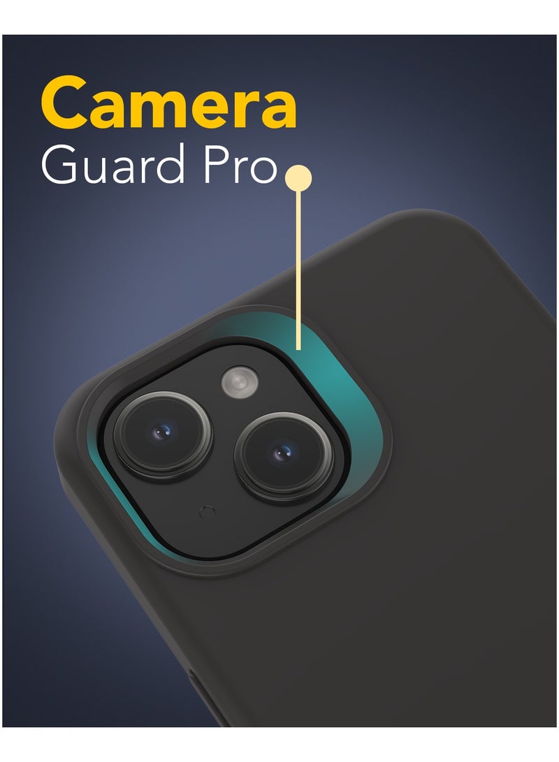 Remson Mag-X Magnetic Hybrid Protective Silicone Case  Protection (Black, iPhone 15) - Image 4