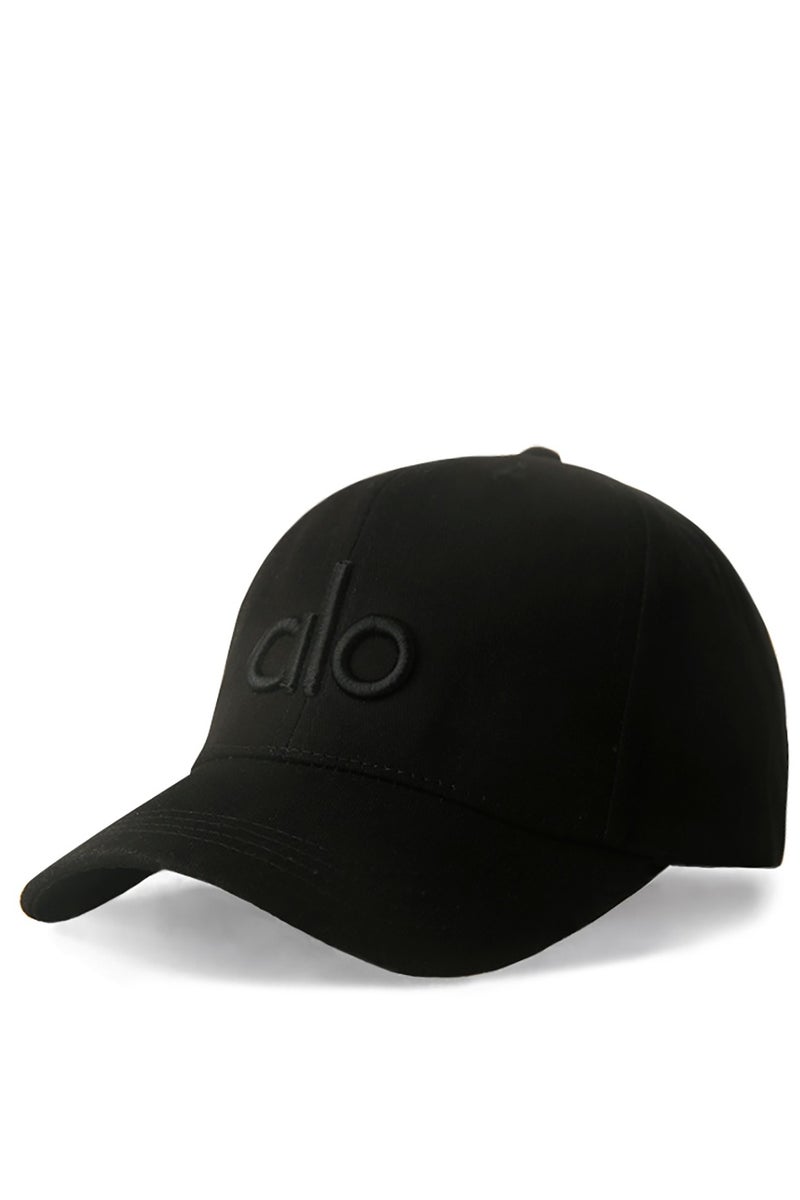 alo Black Baseball Cap  Subtle 3D Black Alo Embroidery