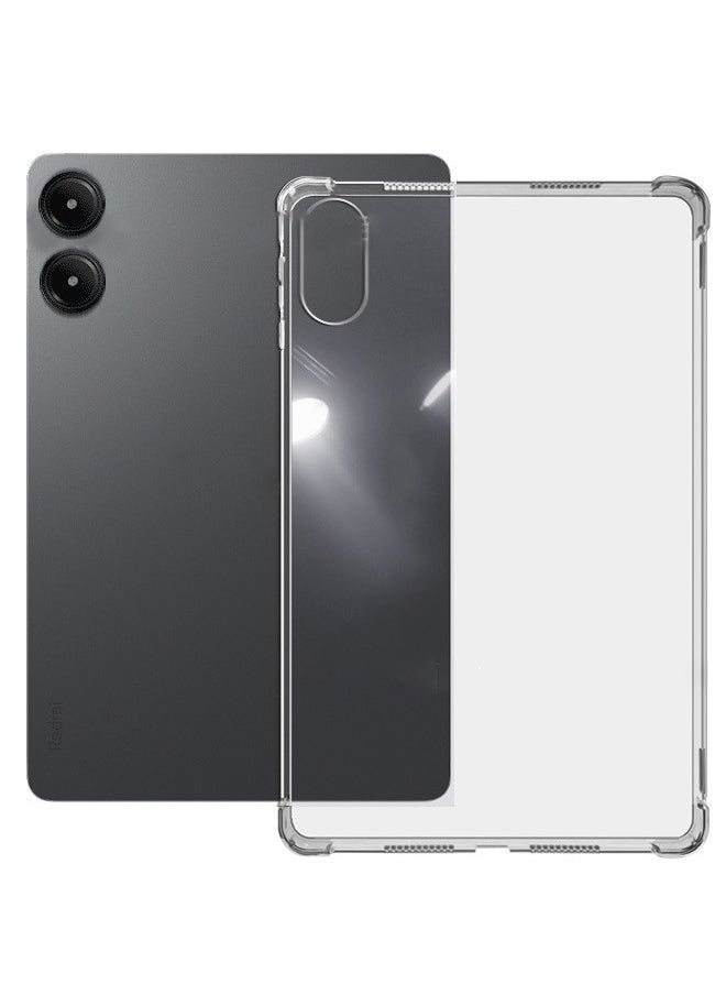 زفيف حافظة متوافقة مع غطاء Xiaomi Poco Pad/Redmi Pad Pro مقاس 12.1 بوصة 2024، حماية من السقوط في الوسادة الهوائية، سيليكون مرن ناعم من مادة TPU مقاومة للصدمات ومضادة للاصفرار، مقاس نحيف مناسب لـ Xiaomi Poc  - Image 3