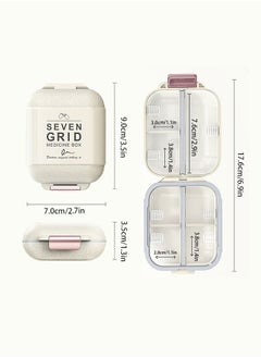 Fazza Daily Pill Organizer, Portable Pill Storage, Pill Case Organizer, Large Compartment Week Medication Holder Container with 7 Grid for Medicine Supplement, Fish Oil  - Image 5