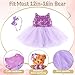 Relaxgiant 6 Pcs Bear Clothes with Bow Headbands Fit 1216 Inch Dolls Stuffed Animals Bear Dress Tutu Skirt Accessories Make Your Own Stuffed AnimalsVibrantTutu - Image 4
