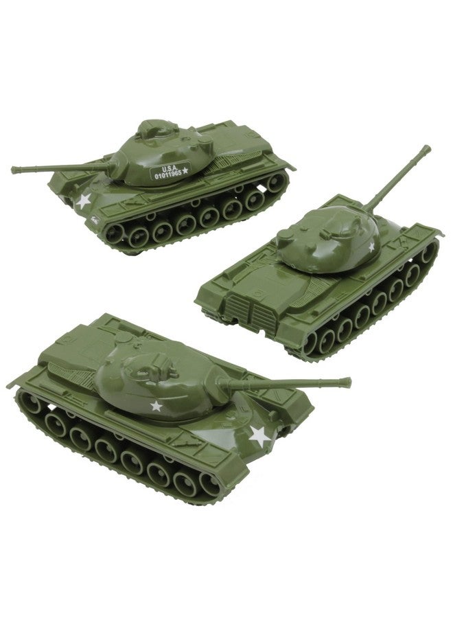 Tim Mee Toy TimMee Toy Tanks for Plastic Army Men - OD Green WW2 3pc - Made in USA - Image 1