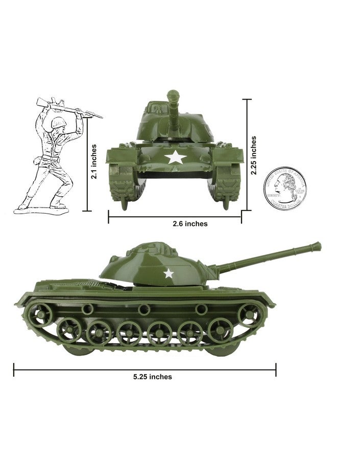 Tim Mee Toy TimMee Toy Tanks for Plastic Army Men - OD Green WW2 3pc - Made in USA - Image 2
