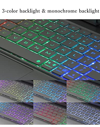 HENGHUI 360 Rotatable Keyboard Case for iPad 10th Generation 2022 10.9 inch Backlight Keyboard with Trackpad, Bluetooth Foldable Keyboard Cover for iPad 10 (Silver) - Image 4