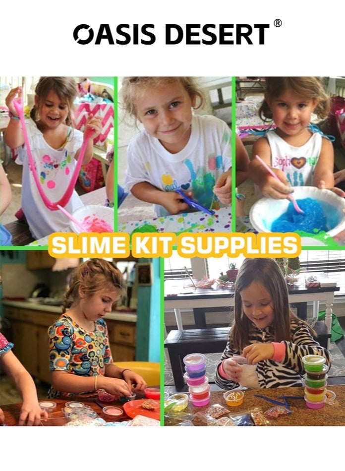 صحراء الواحة Crystal Slime 24 Color Deluxe Edition with Accessories DIY Slime Making Set The Perfect Gift for Kids (باللغة الإنجليزية) - Image 5