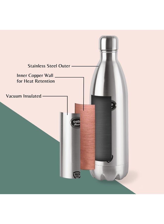 Cello Swift Stainless Steel Vacuum Insulated Flask 1000ml - Image 4