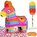 Pardecor Cinco De Mayo Donkey Pinata with 24 Stick and Rope Large Rainbow Piata Decorations for Birthday Party Taco Tuesday Mexican Theme Fiesta 16 X 135 X 57 In - Image 2